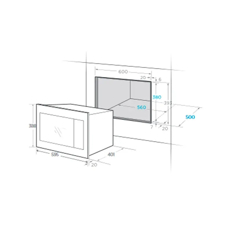Микроволновая печь MIDEA TG 925B8D-BL - ракурс 4